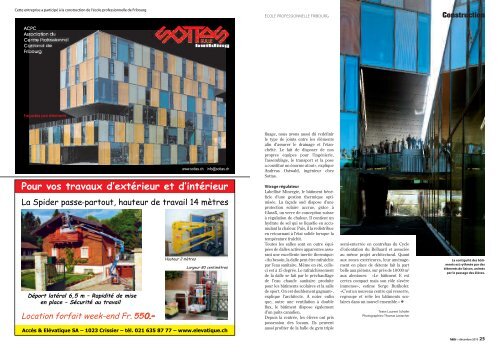 Mise en page 1 - Le journal romand de la construction