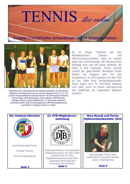 Schleswig Holstein Tennis Schleswig Holstein Tennis