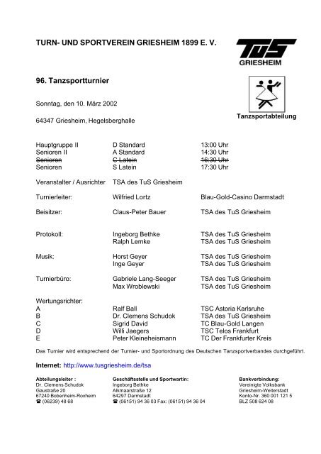 Ergebnisse (.pdf) - TuS Griesheim