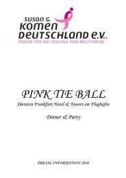 PINK TIE BALL - Susan G. KOMEN Deutschland eV