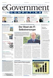 Der Staat als IT- Selbstversorger - eGovernment Computing