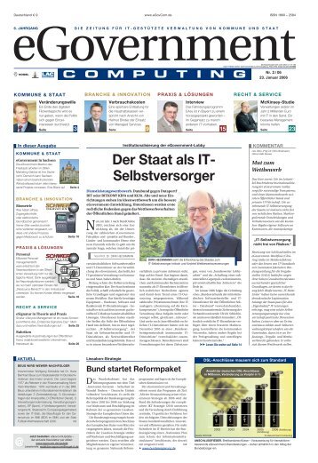 Der Staat als IT- Selbstversorger - eGovernment Computing