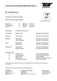 Programm, Startlisten, Ergebnisse im .pdf-Format - TuS Griesheim