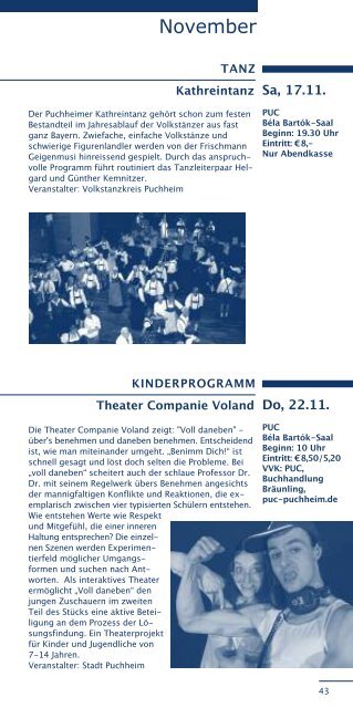 Wir sind persönlich für Sie da! - Puchheimer Kulturcentrum PUC