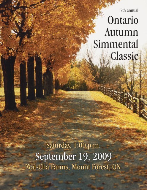 Ontario Autumn Simmental Classic - Transcon Livestock Corporation