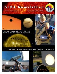 GLPA Newsletter - Summer 2012 - Great Lakes Planetarium ...