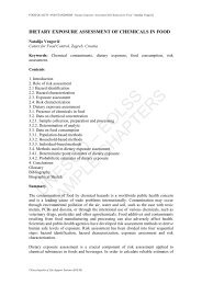 dietary exposure assessment of chemicals in food - eolss