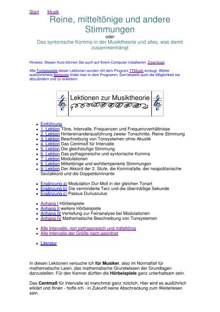Lektion (PDF) - Die Homepage von Joachim Mohr