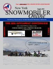 NYSSA Online Magazine - New York State Snowmobile Association