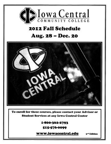 #012 Fall Schedule - Iowa Central Community College