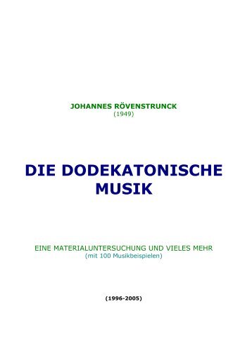 DIE DODEKATONISCHE MUSIK - Komponist