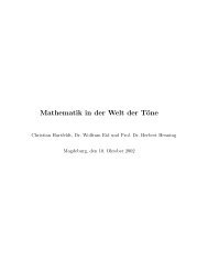 Mathematik in der Welt der Töne - Otto-von-Guericke-Universität ...