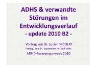 20.b ADHS & Verwandte Störungen im Entwicklungsverlauf