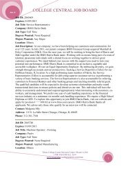 COLLEGE CENTRAL JOB BOARD - Triton College