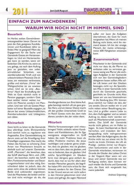 Ausgabe 2/2011 - Evangelische Pfarrgemeinde Schladming