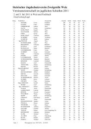 Steirischer Jagdschutzverein Zweigstelle Weiz Vereinsmeisterschaft ...