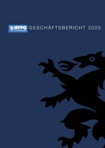 GESCHÄFTSBERICHT 2003 - HYPO Steiermark