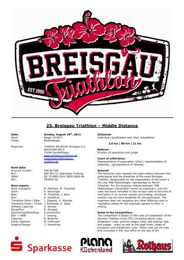 Ausschreibung Englisch Mitteldistanz 2013 - Breisgau Triathlon