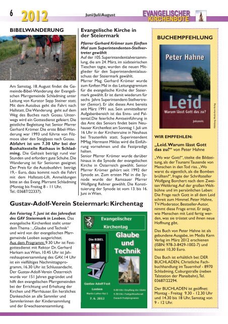 Ausgabe 2/2012 - Evangelische Pfarrgemeinde Schladming