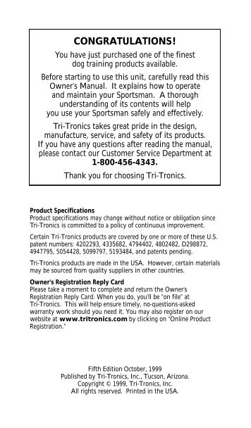 Sportsman - Tri-Tronics