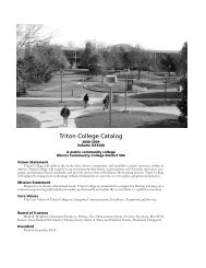 Triton College Catalog, 2008-2009