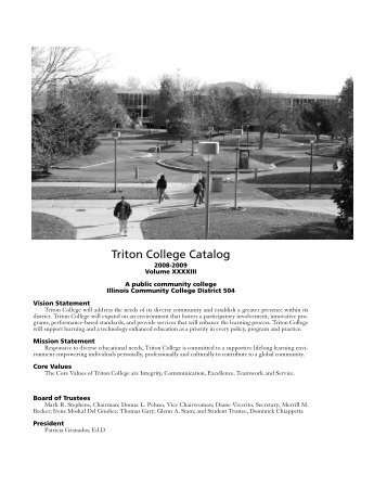 Triton College Catalog, 2008-2009