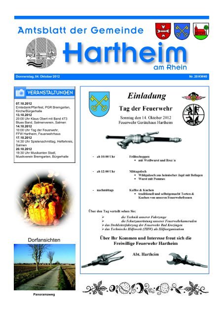 Gemeindeblatt 2012 KW 40 - Gemeinde Hartheim