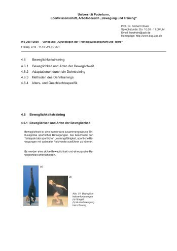 4-6 Beweglichkeitstraining.indd - Universität Paderborn