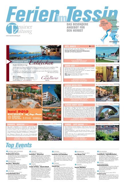 Ferien im Tessin 2012 - TicinoWeekend