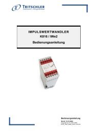 Bedienungsanleitung - FTL Tritschler Elektronik+Feingerätebau