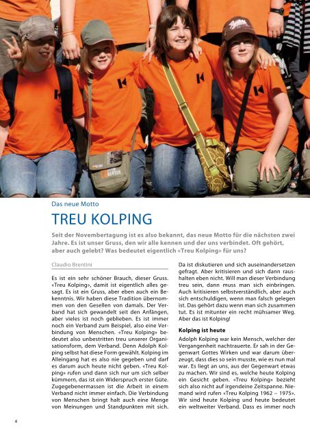 Treu Kolping - Kolping Schweiz