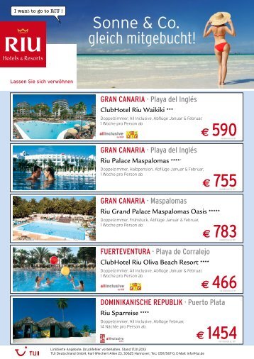 RIU Specials - TUI ReiseCenter