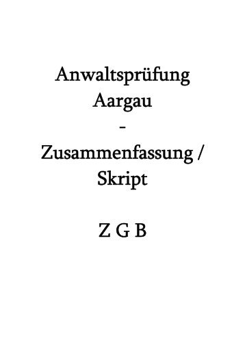 ZGB - Advokatur Dr. Walder AG