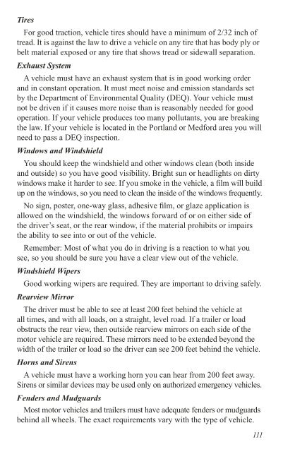 2013 Oregon Driver Manual - Oregon Department of Transportation