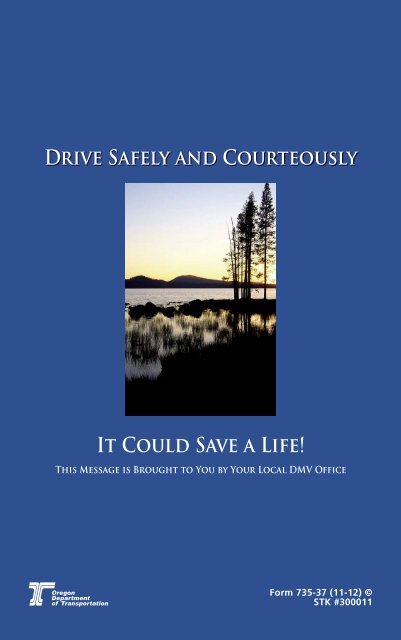 2013 Oregon Driver Manual - Oregon Department of Transportation