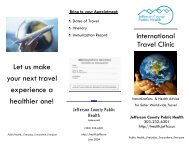 International Travel Clinic - Jefferson County Government