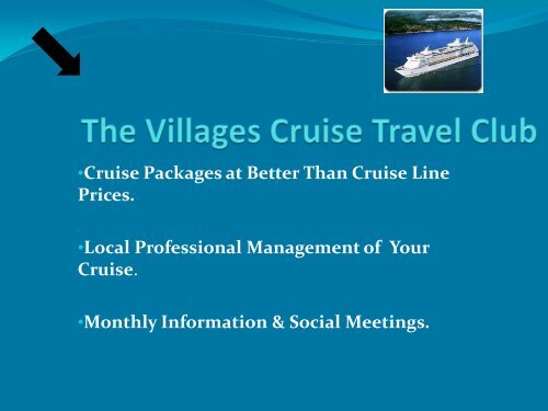 The Villages Cruise Travel Club