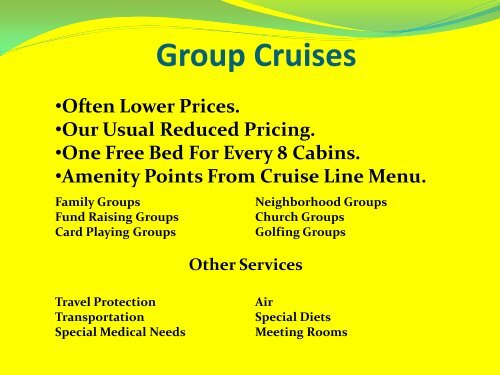 The Villages Cruise Travel Club