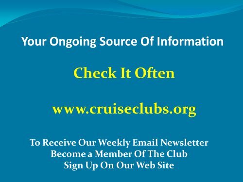 The Villages Cruise Travel Club