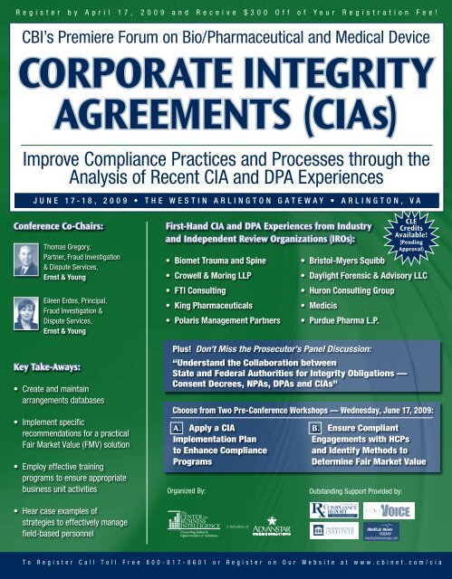 CorPorAtE IntEgrIty AgrEEmEnts (CIAs) - Crowell & Moring