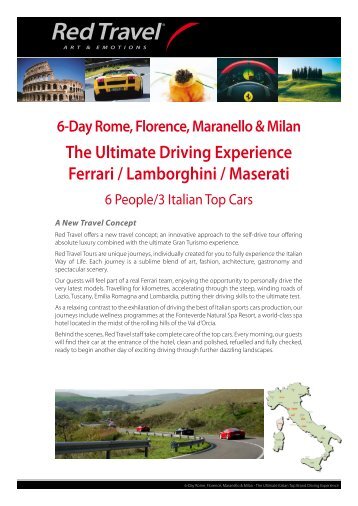 The Ultimate Driving Experience Ferrari / Lamborghini ... - Red Travel