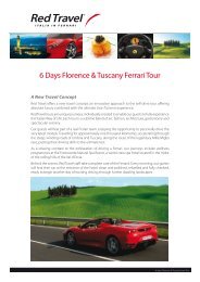 6 Days Florence & Tuscany Ferrari Tour - Red Travel