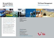 TUI Event Management Memories to keep. - eibtm