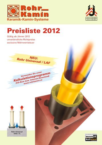 Preisliste 2012 - Kamin- und Betonwerk Rohr