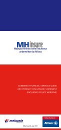 Malaysia Airlines travel insurance underwritten by Allianz - Mondial ...