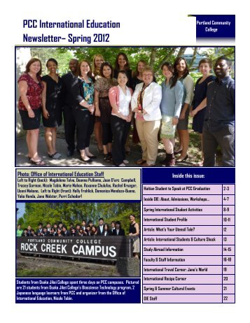 PCC International Education Newsletter - Portland Community College