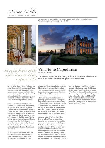 Villa Emo Capodilista - Merrion Charles
