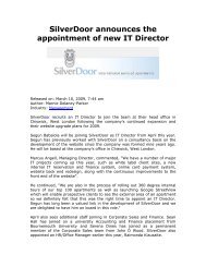 SilverDoor announces the appointment of new IT Director
