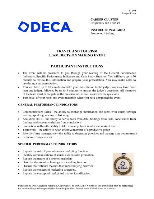 travel and tourism deca study guide
