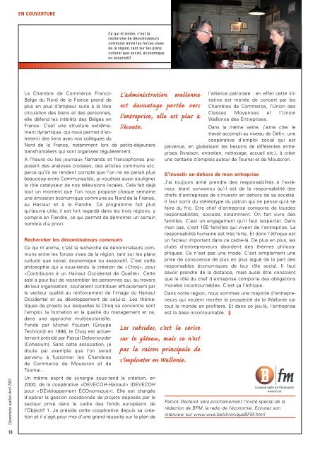 Dynamisme 204 xp - Union Wallonne des Entreprises